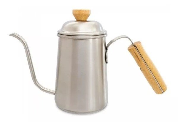 Producto - Pava Barista Para Cafe Acero Inox Mango Bamboo 650 Ml