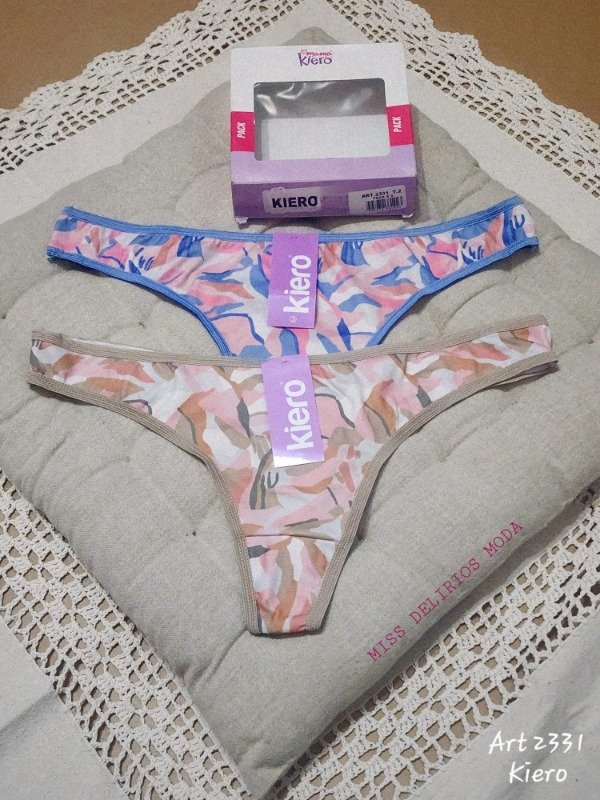 Producto - Pack X2 Bombachas Colaless de Algodon Kiero 2331 Talle 2