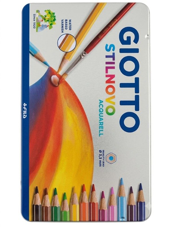 Producto - Lápices de Colores Giotto Stilnovo en Lata Acuarelables x 12