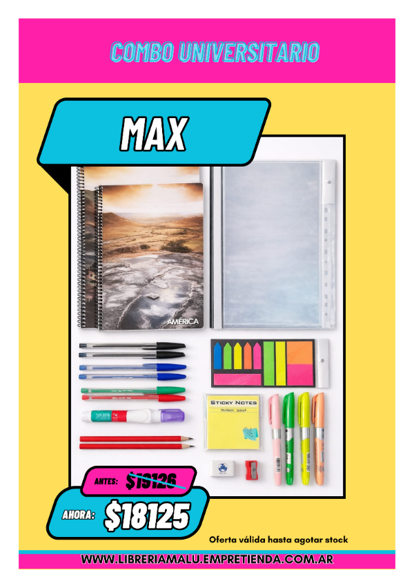 Producto - Combo Universitario MAX