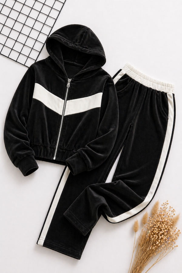 Producto - CONJUNTO TRENDY NEGRO (CAMPERA + PALAZO)