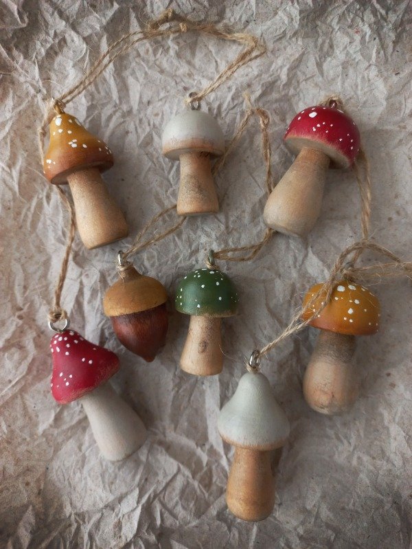 Producto - Hongos y bellotas de madera