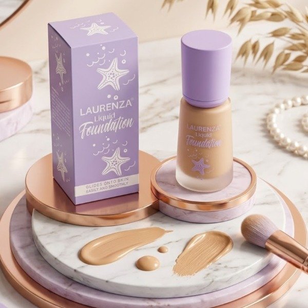 Producto - Base liquida Alta cobertura glides onto skin  Tono 01 - Laurenza