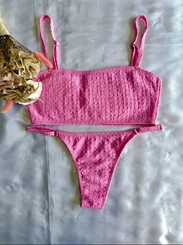 Producto - Bikini top de bambula rosa