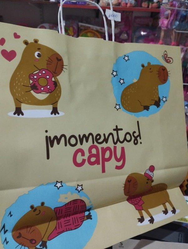 Producto - Bolsa de papel capibara chico 36x22x39