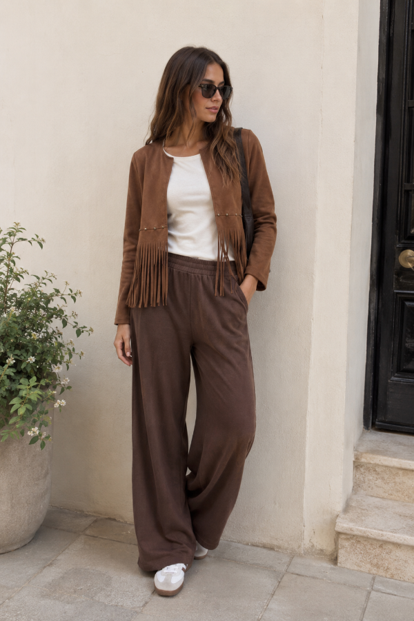 Producto - CHAQUETA CON FLECOS Y TACHAS "SUEDE GAMUZADO" (Art.416)