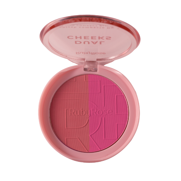 Producto - Rubor Dual Cheeks Ruby Rose - tono peachy y fuchsia