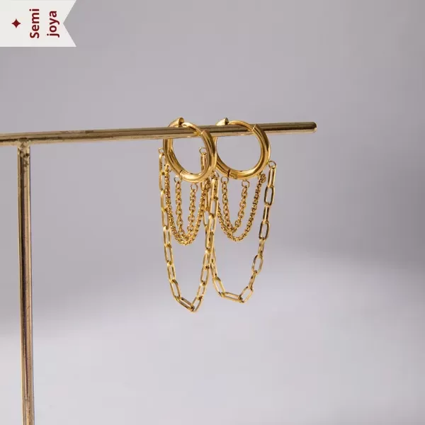 Producto - Aros Chains Gold