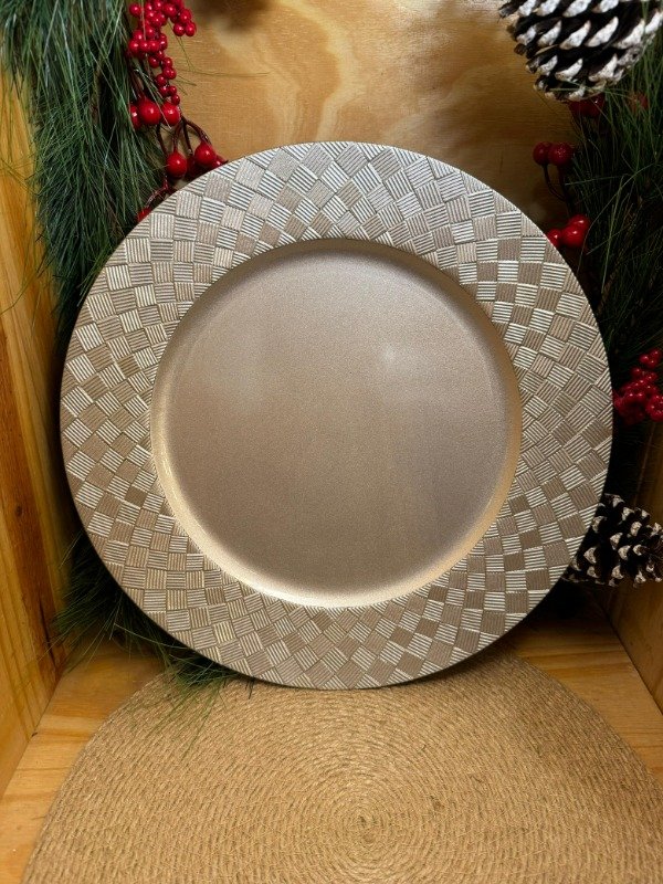 Producto - Plato de Sitio Plateado 33 cm (Efectivo: 9.200)