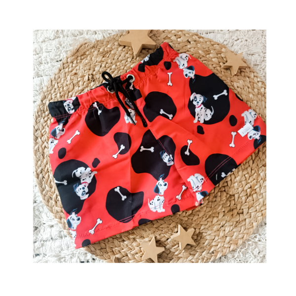 Producto - Short malla DÁLMATAS rojo