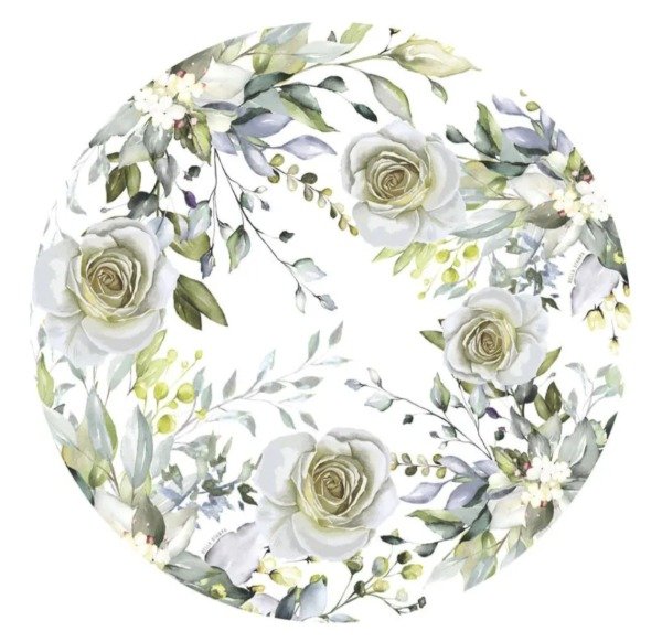 Producto - Platos de sitio de papel por 6 unidades Rosal