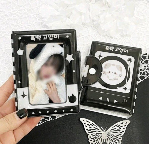 Producto - Mini binder blanco y negro Gato
