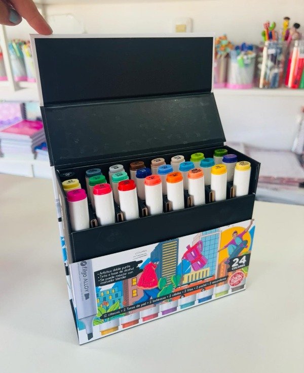 Producto - Marcadores Alloy x 24 Colores Doble Punta