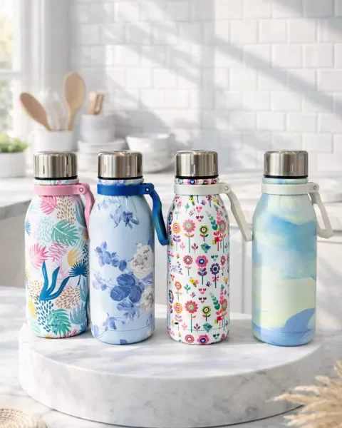 Producto - Botella de acero 500ml con manija de silicona