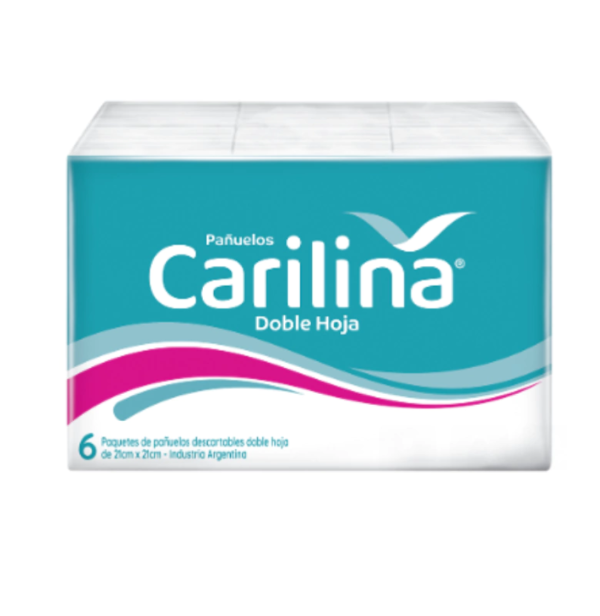 Producto - Pañuelos Carilina Doble hoja Poket x 6 paquetes