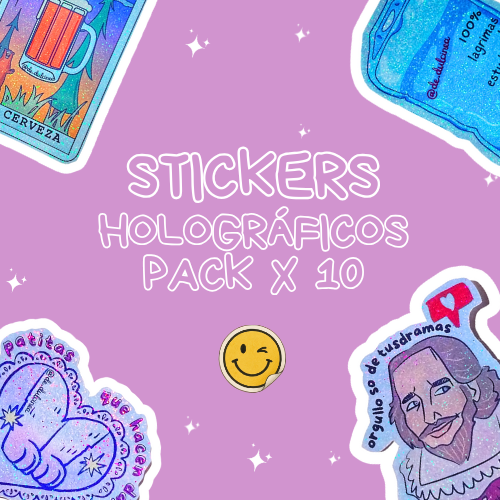 Producto - Pack de stickers x 10 holo
