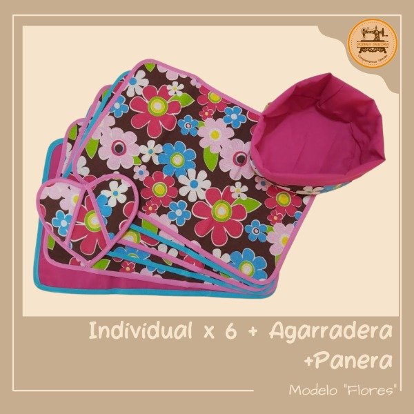 Producto - Individuales de Mesa "Flores" X 6 unidades