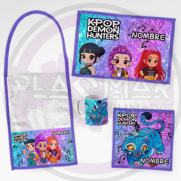 Producto - Plantilla editable set de jardin Guerreras del kpop