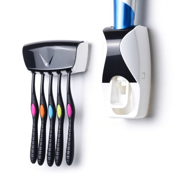 Producto - DUO SET SOPORTE PARA PASTA Y CEPILLOS CON AUTOADHESIVO COLORES SURTIDOS - 0