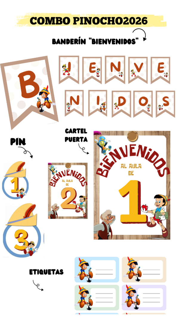 Producto - Combo Pinocho 2026. Primer Ciclo