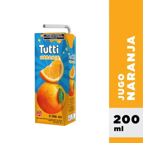 Producto - Jugo Naranja 200ml x 9 un. - Tutti