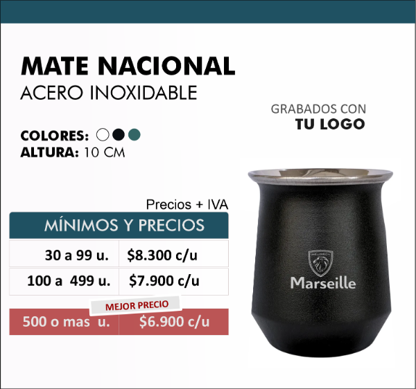 Producto - Mate acero nacional. Desde