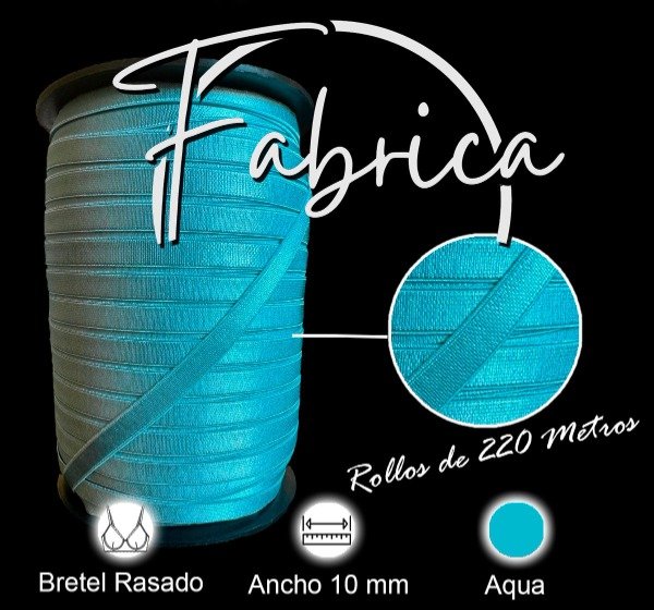 Producto - Bretel Aqua 10mm (rollo) PREMIUM