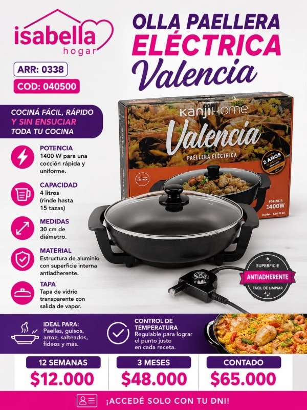Producto - OLLA REDONDA ELECTRICA VALENCIA