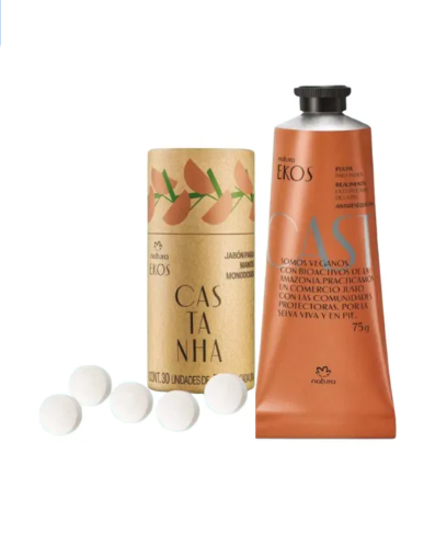 Producto - Ekos Castaña Natura Kit Pulpa Para Manos + Jabones Monodosis