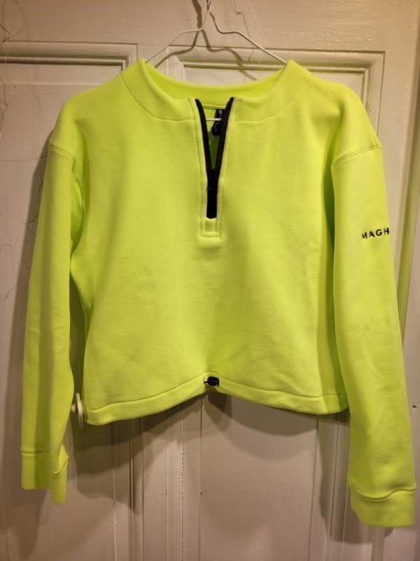 Producto - Polar MAGHER amarillo fluo medio cierre Talle S - PRECIO: 36X