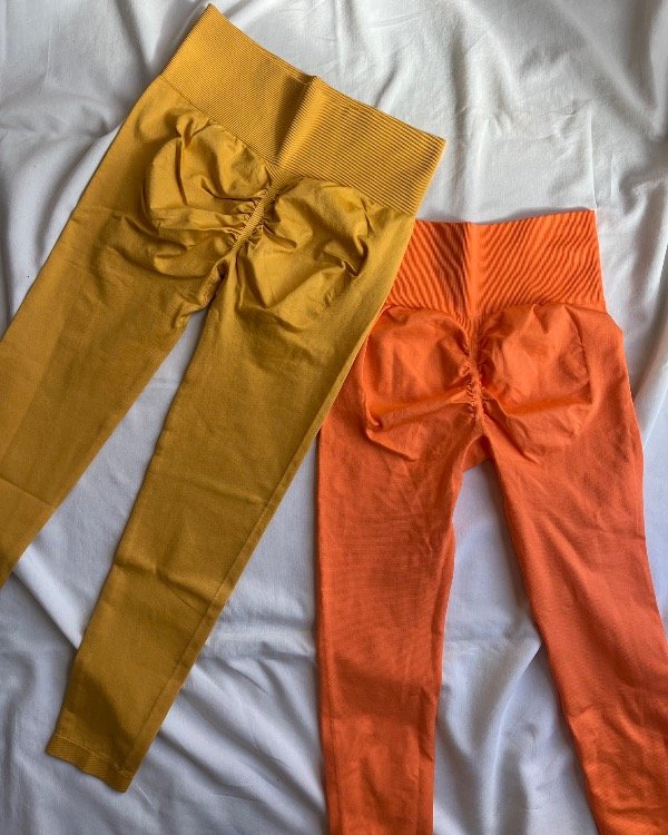Producto - Calza Seamless Importada Naranja - 1