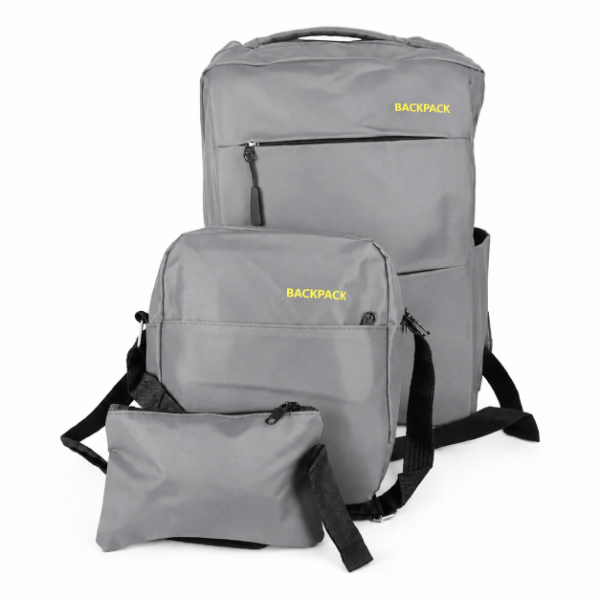 Producto - Mochila 3 en 1 urbana porta notebook Negra/Gris