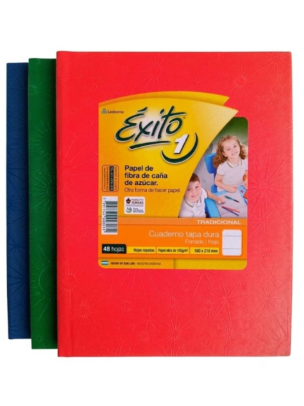Producto - Cuaderno Éxito - N 1 - 48 Hs Gruesas RAYADAS - Tapa Dura - Elegir Color - 0