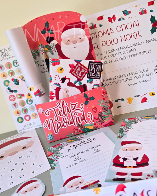 Producto - KIT IMPRIMIBLE CARTAS A SANTA PAPA NOEL