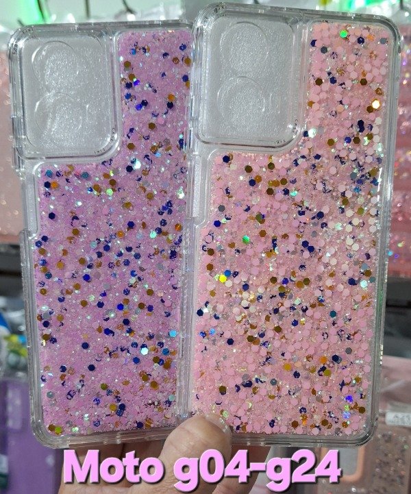 Producto - Fundas glitter 360. Moto g04-g24