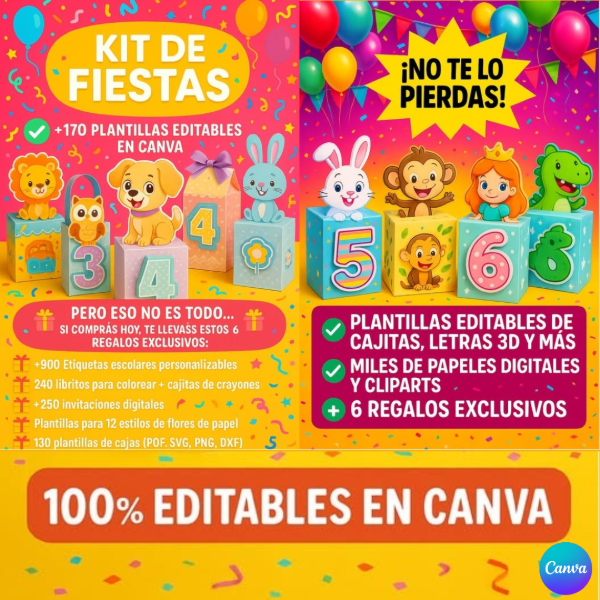 Producto - Kit Plantillas para CANVA Papelería creativa