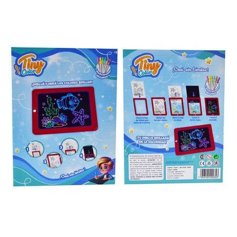Producto - TABLET DE DIBUJO LED 3D CON MARCADORES EN CAJA 20X26CM