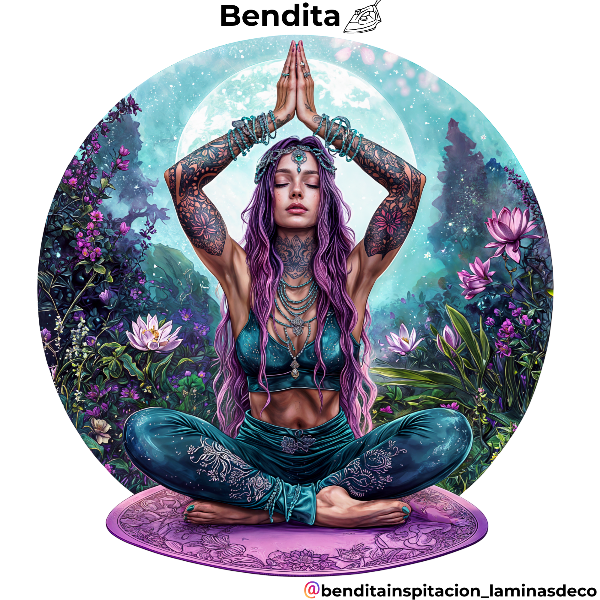 Producto - Bendita Plancha 001 Mujeres Yoga 30x30 cm