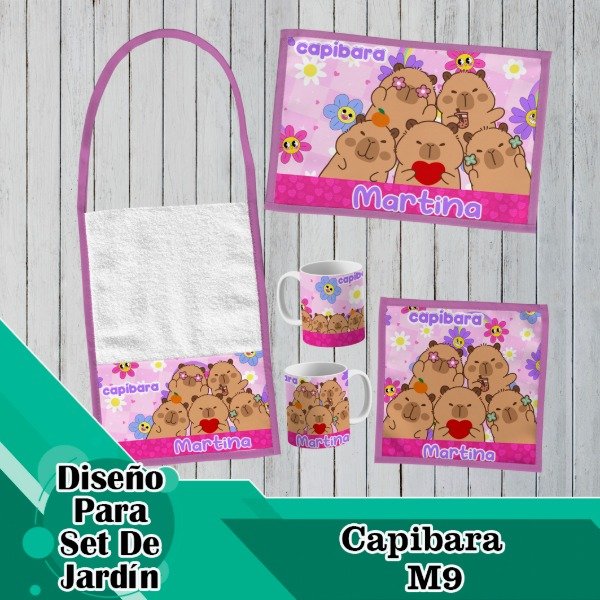 Producto - Diseño Digital / Plantilla Para Set De Capibara / Carpincho M9