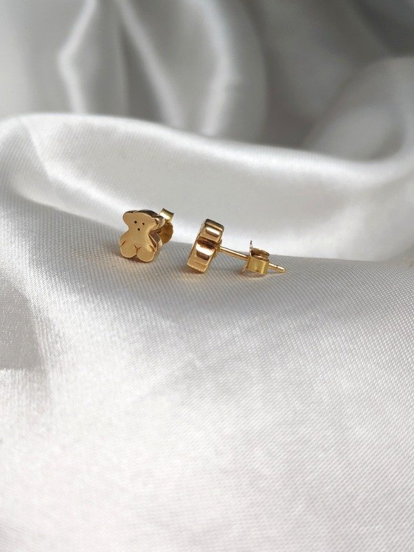 Producto - Aros Osito Oro 18kt Cierre Mariposa - 2