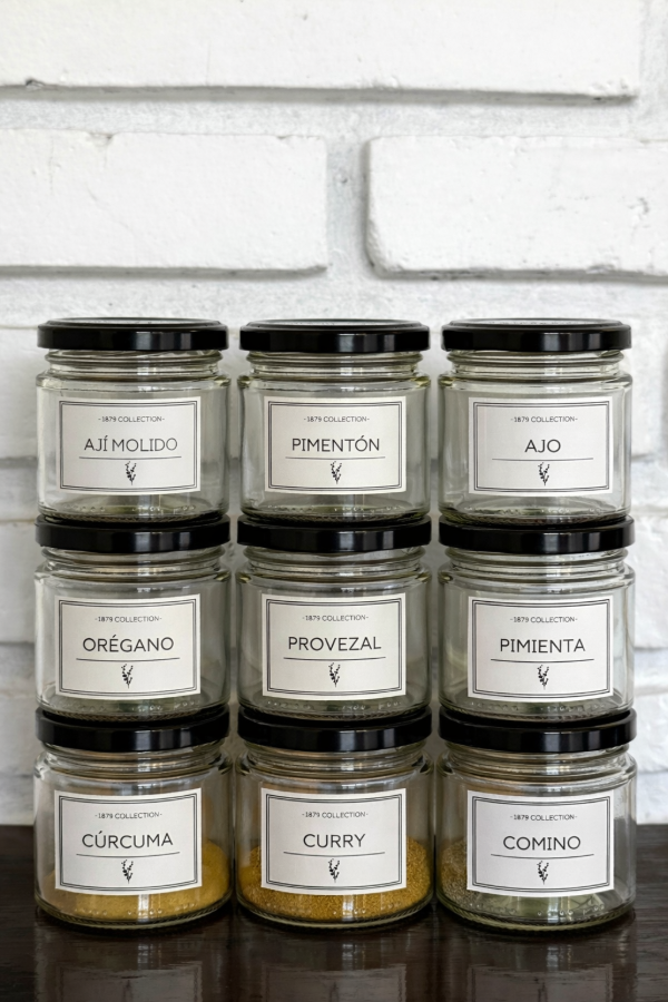 Producto - Combo de 9 especieros 200 cc etiquetas a elección