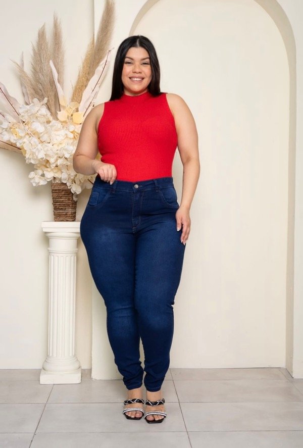 Producto - Jean Chupín SKINNY Azul Localizado Elastizado 48 al 58
