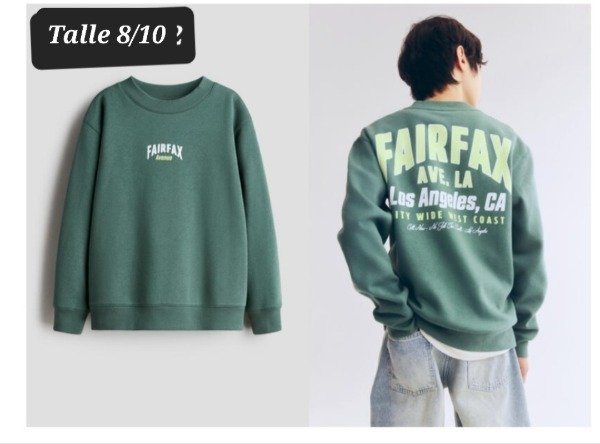 Producto - Buzo con friza HyM talle 8/10 verde seco