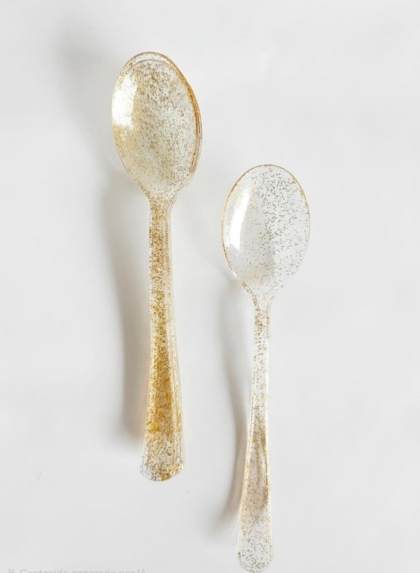 Producto - PACK CUBIERTOS DORADOS CON GLITTER X 36 - 2