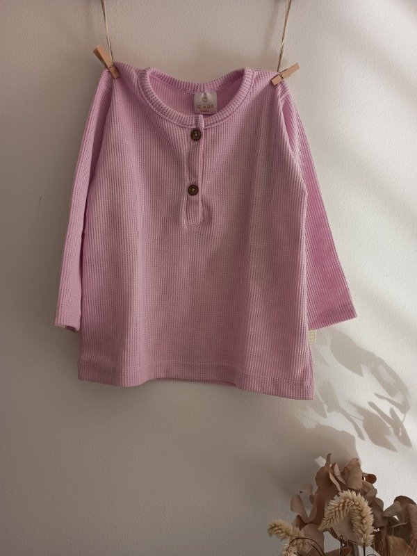 Producto - Remera waffle rosa