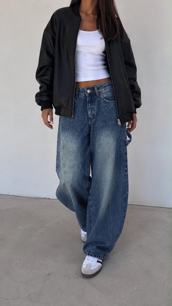 Baggy carpintero elena (rígido/tiro alto)