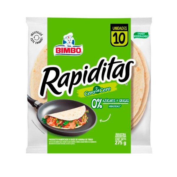 Producto - Rapiditas Cero y Cero x 275g BIMBO