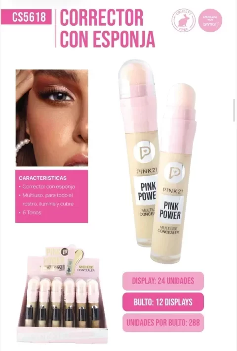 Producto - Corrector con esponja - PINK 21 - 0
