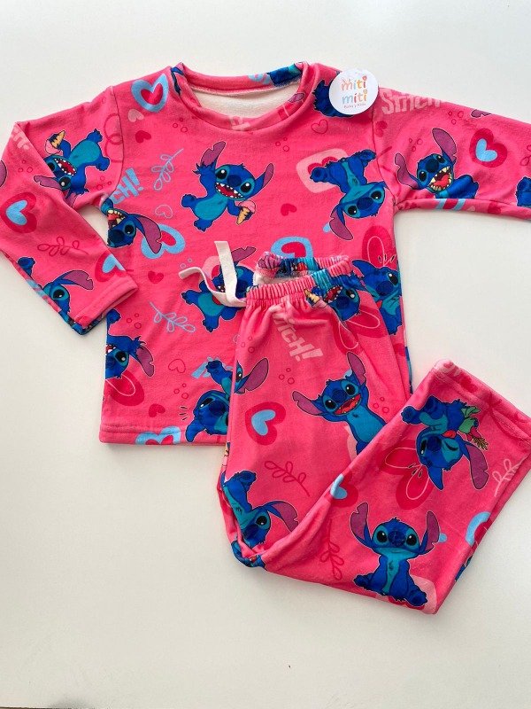Producto - Pijama Plush STITCH ROSA- COD 418