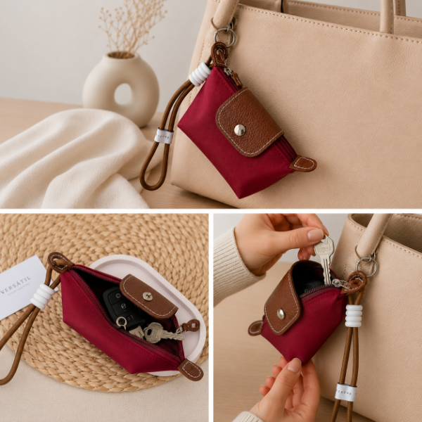 Producto - Mini Monedero Bag Charm Bordo